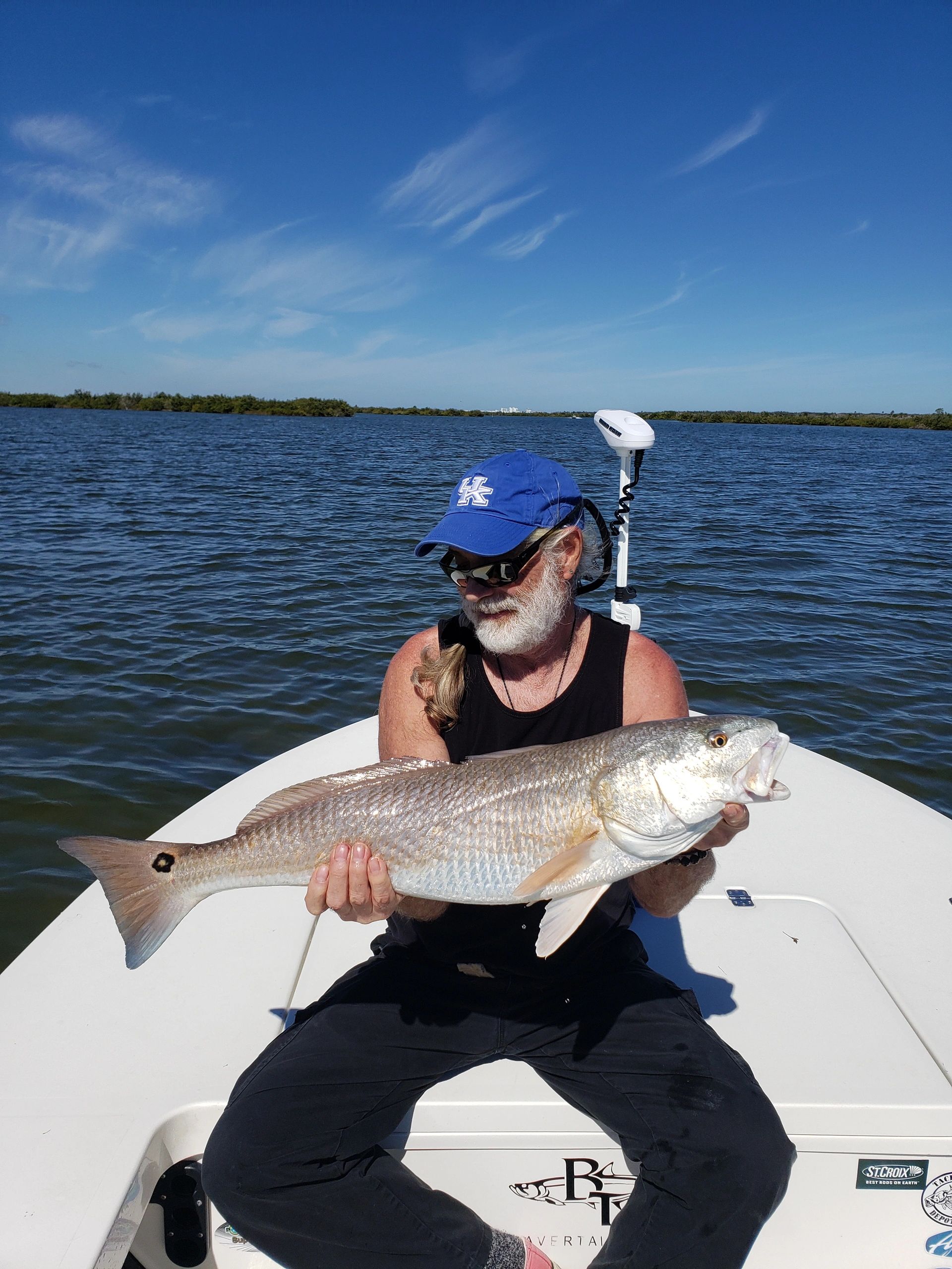 A nice redfish caught while inshore fishing in New Smyrna Beach