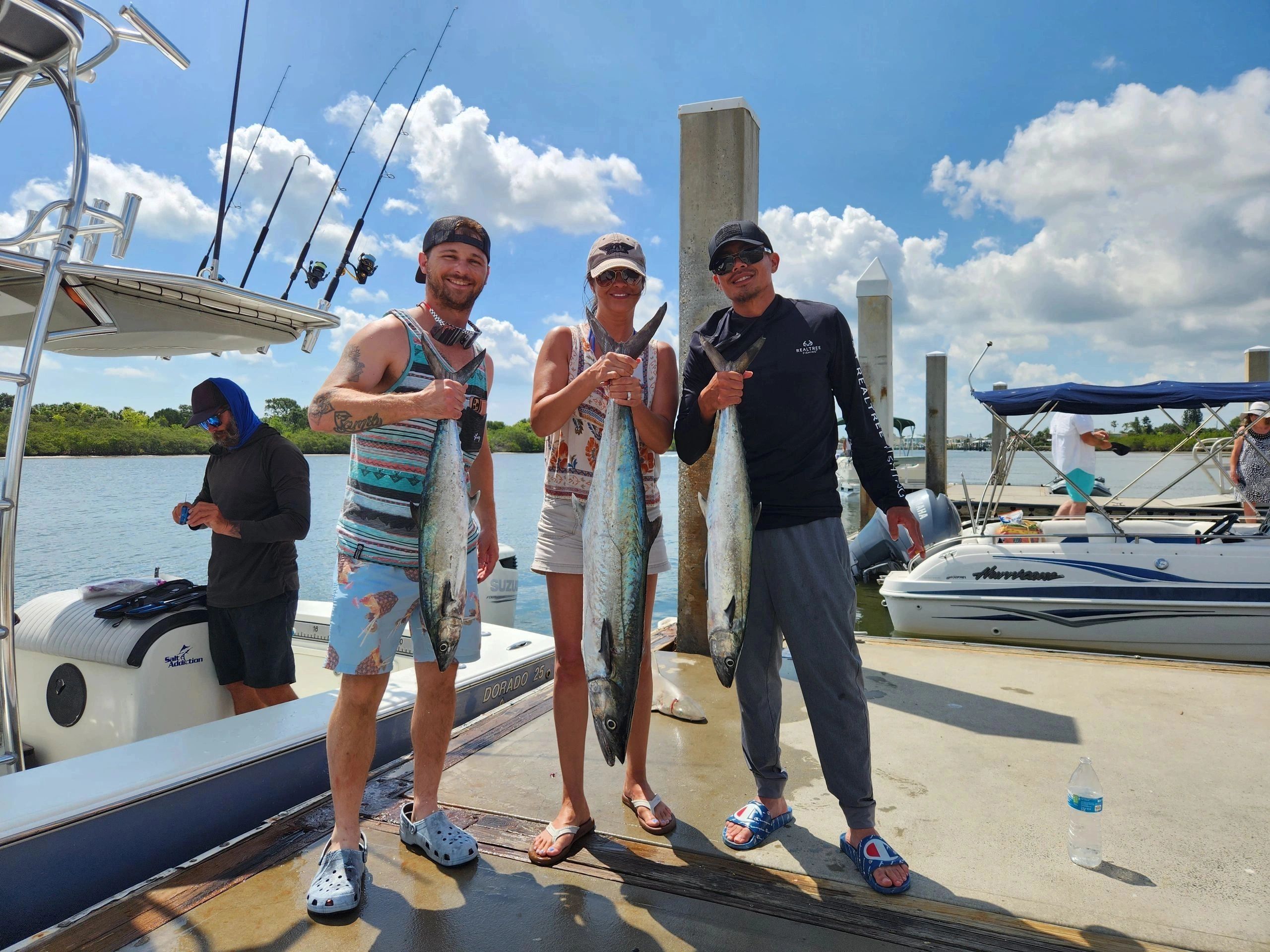 Clients with kingfish caught offshore