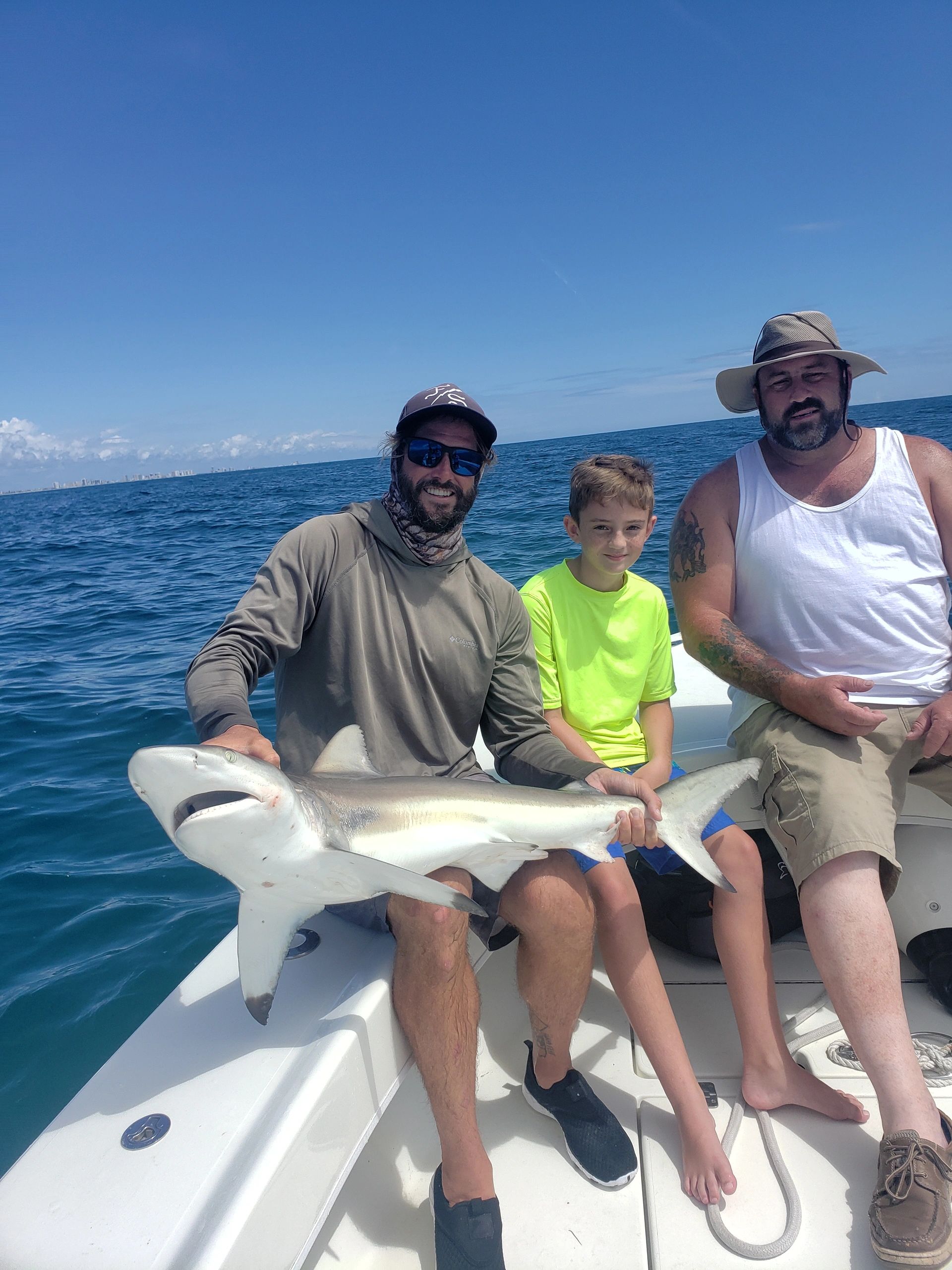 Shark fishing charter group photo — New Smyrna Beach, Florida